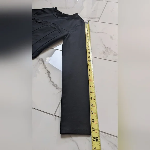 New! Akira Long Sleeve Mesh Corset Inspired Cropped Tie Back Top - Picture 8 of 12